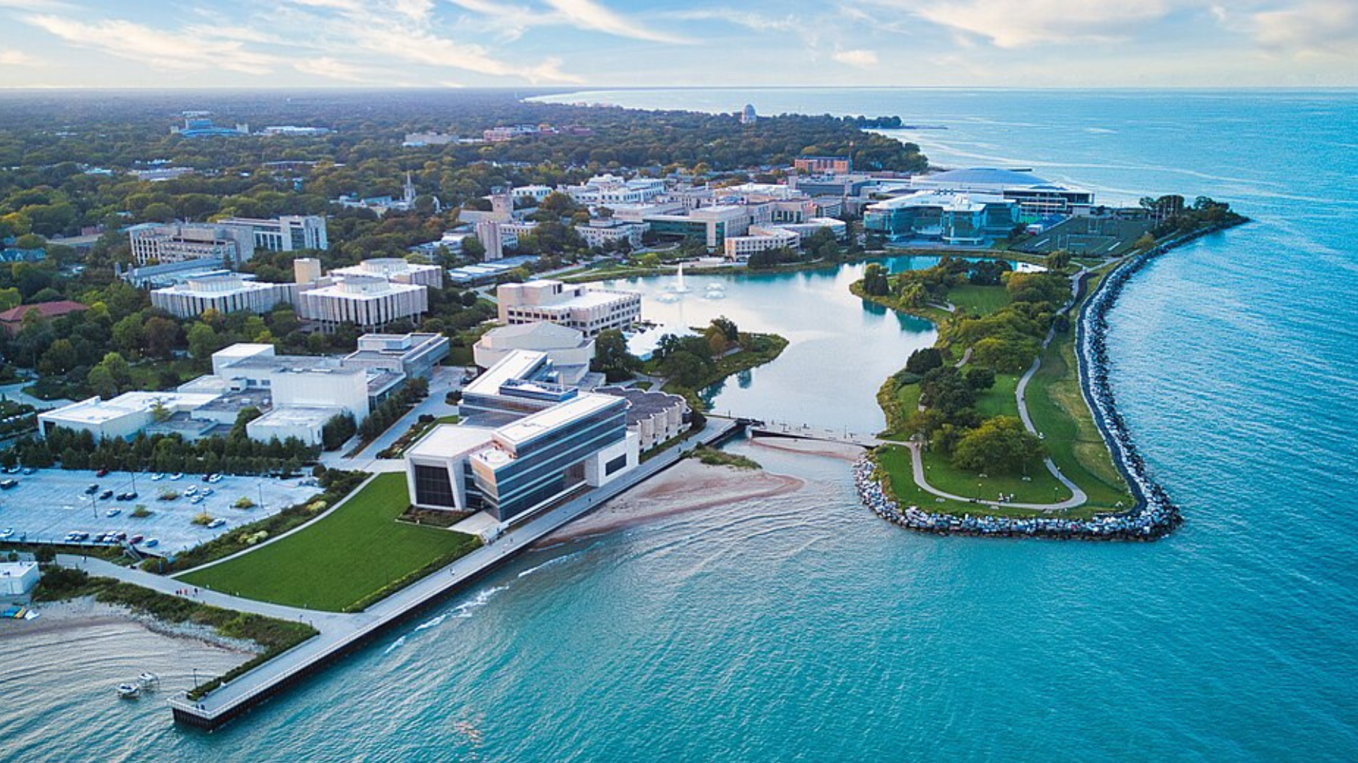 Aerial view of campus